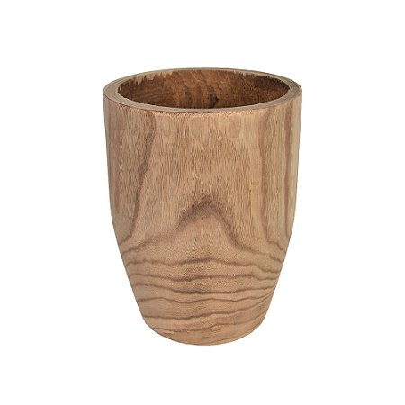 VASO DECORATIVO EM MADEIRA NATURAL