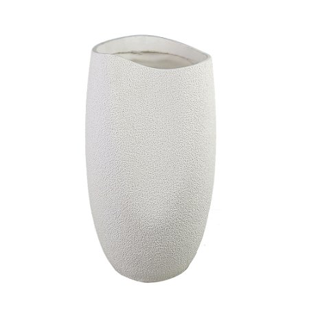 VASO DECORATIVO EM RESINA BRANCO