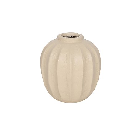 VASO DECORATIVO EM CERAMICA BEGE