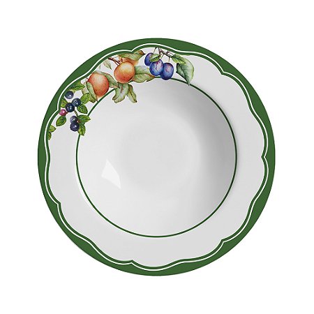CJ PRATOS FUNDOS LE FIGUE RANCO E VERDE 6PCS