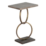 MESA DE METAL DOURADA