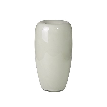 VASO DECORATIVO EM VIDRO CINZA CLARO