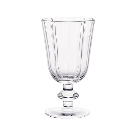 CJ DE COPOS EM VIDRO COM DETALHE EM FOLHAS TRANSPARENTE 6PCS - 260ML