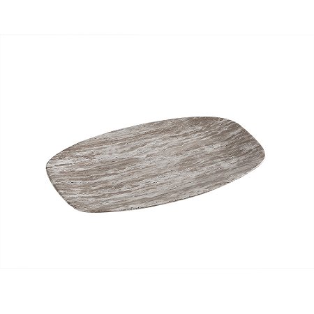 CENTRO DE MESA DECORATIVO EM CERAMICA CINZA MARMORIZADO