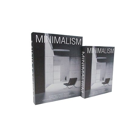 CJ DE LIVROS CAIXA MINIMALISM PRETO E BRANCO 2PCS