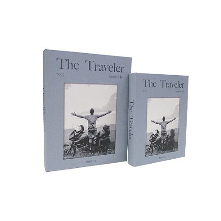 CJ DE LIVROS CAIXA THE TRAVELER AZUL 2PCS