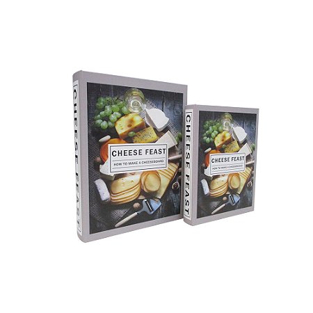 CJ DE LIVROS CAIXA CHEESE FEAST CINZA 2PCS