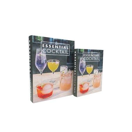CJ DE LIVROS CAIXA ESSENTIAL COCKTAIL VERDE E ROSA 2PCS