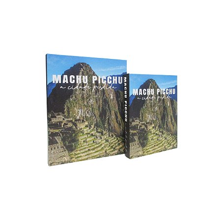 CJ DE LIVROS CAIXA MACHU PICCHU A CIDADE PERDIDA VERDE E MARROM 2PCS