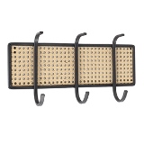 CABIDEIRO DE METAL PRETO E BEGE