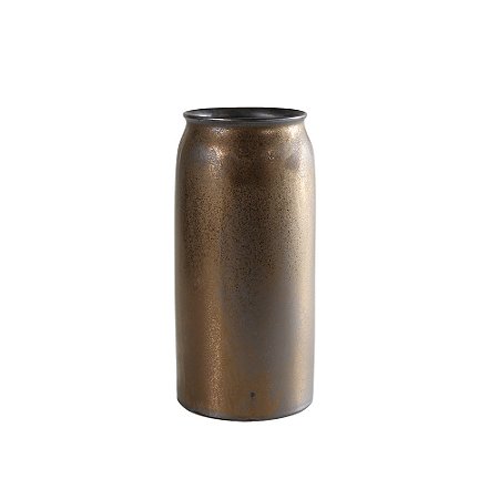 VASO DECORATIVO EM CERAMICA MARROM E PRETO