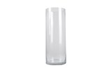 VASO CILINDRICO DE VIDRO TRANSPARENTE