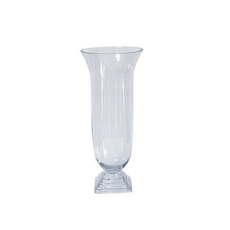 VASO DECORATIVO EM VIDRO TRANSPARENTE