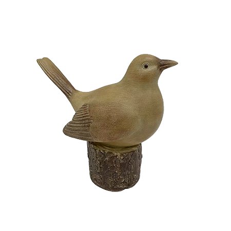 PASSARO DECORATIVO EM RESINA MARROM