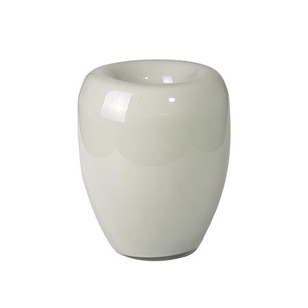 VASO DECORATIVO EM VIDRO CINZA CLARO