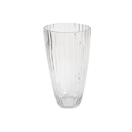 VASO DECORATIVO EM VIDRO TRANSPARENTE