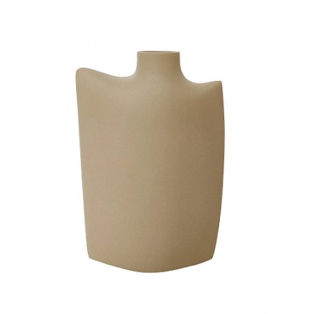 VASO DECORATIVO EM RESINA BEGE