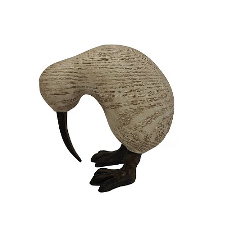 PASSARO DECORATIVO EM RESINA MARROM CLARO