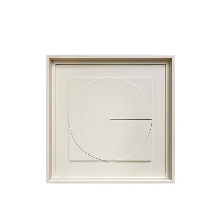 QUADRO DECORATIVO EM MDF BRANCO COM RELEVO