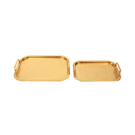 CJ DE BADNEJAS EM METAL DOURADO 2PCS