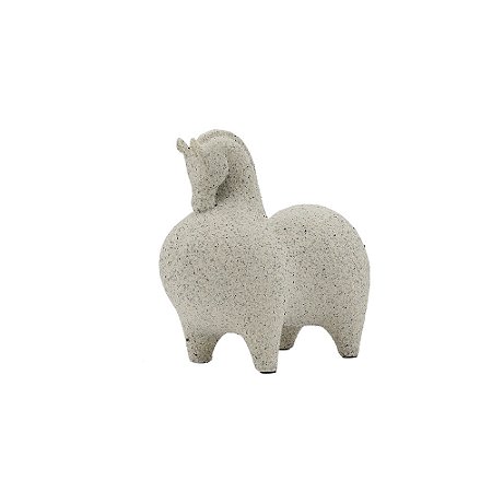 CAVALO DECORATIVO EM RESINA AREIA