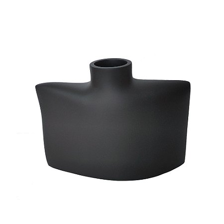 VASO DECORATIVO EM RESINA PRETO