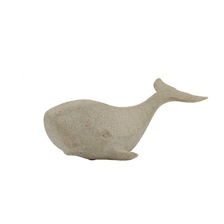 BALEIA DECORATIVA EM RESINA AREIA