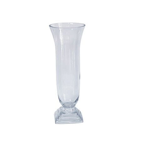 VASO DECORATIVO EM VIDRO TRANSPARENTE