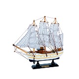 BARCO DECORATIVO DE MADEIRA BRANCO AMARELO E PRETO