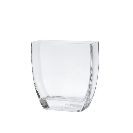 VASO DECORATIVO EM VIDRO TRANSPARENTE