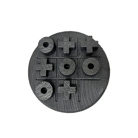 JOGO DA VELHA DECORATIVO EM CIMENTO PRETO