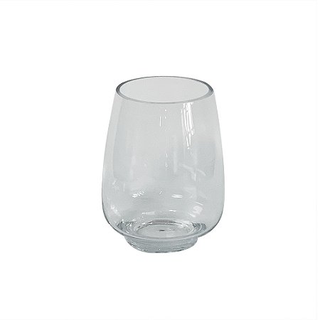 VASO DECORATIVO EM VIDRO TRANSPARENTE