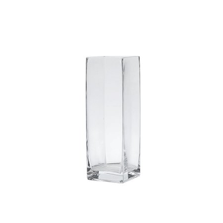 VASO DECORATIVO EM VIDRO TRANSPARENTE