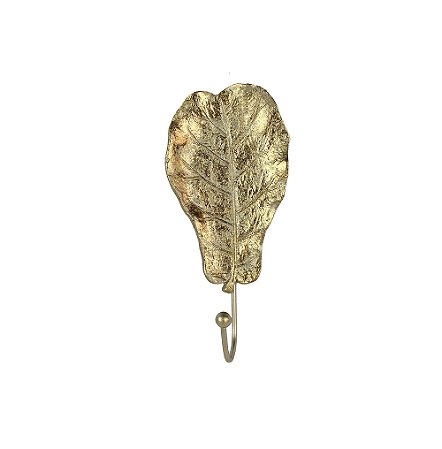 CABIDE DE FOLHA EM RESINA DOURADO
