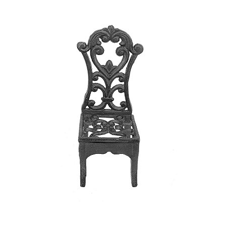 PECA DECORATIVA CADEIRA EM FERRO PRETO