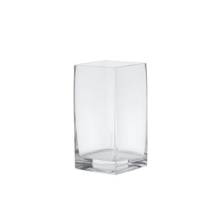 VASO DECORATIVO EM VIDRO TRANSPARENTE