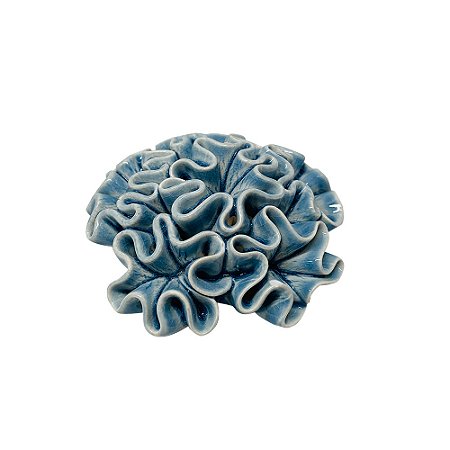 CORAL DECORATIVO EM CERAMICA AZUL