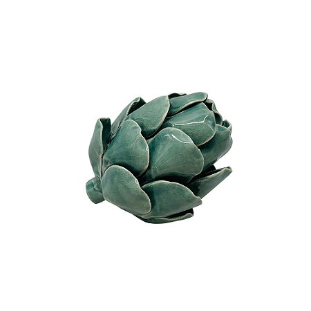 FLOR DECORATIVA EM CERAMICA VERDE