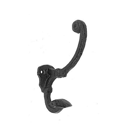 PECA DECORATIVA GANCHO EM FERRO PRETO