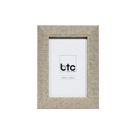PORTA RETRATO EM MADEIRA BEGE PARA FOTO 10X15CM