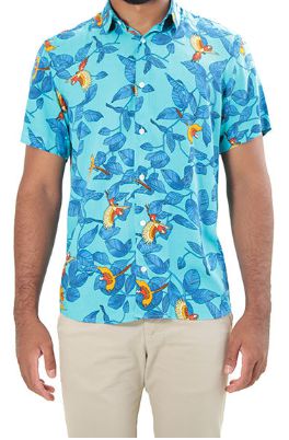 CAMISA MANGA CURTA REGULAR VISCOSE AMAZON AZUL CLARO/AZUL