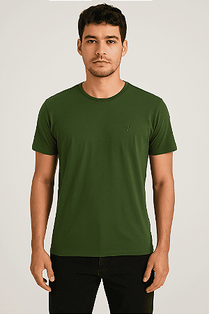 Camiseta Pima Premium Algodão Peruano - Verde Folha