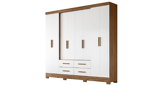 Guarda-Roupa San Lorenzo Plus Naturale Branco Sem Espelho