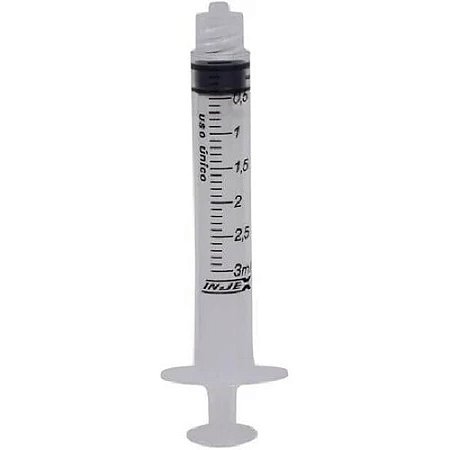 SERINGA 3ML LUER LOCK (BICO ROSCA) SEM AGULHA - 90UN