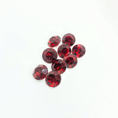 Strass redondo 10mm siam c/10