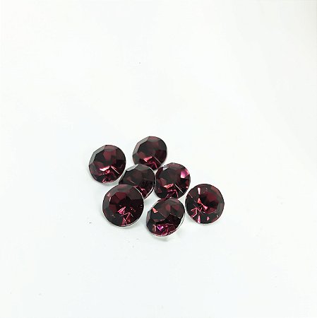 Strass redondo 10mm burgundy c/10