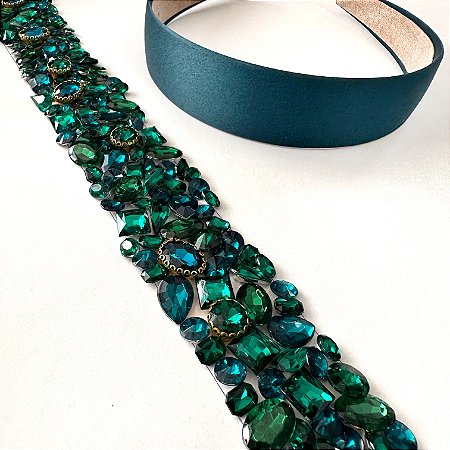 Kit tiara larga Jade NOVO