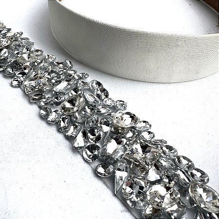 Kit tiara larga cristal