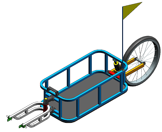 Carretinha Reboque para bicicleta modelo BK - 001.