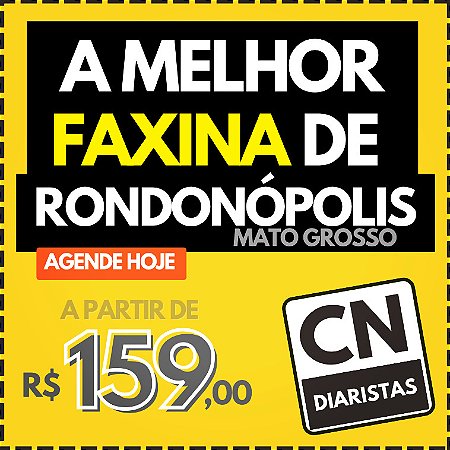 A melhor faxina de RONDONÓPOLIS a partir de R$159